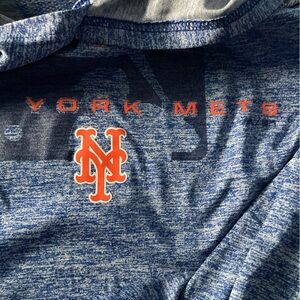 Majestic Mens SZ L New York Mets Blue Long Sleeve hoodie